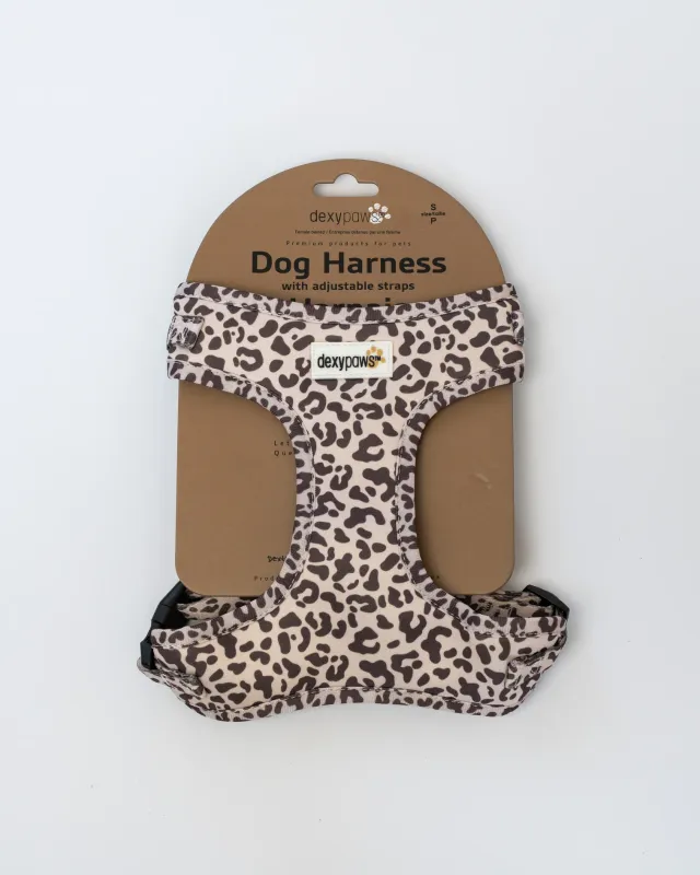 DEXYPAWS - Dog Harness with Adjustable Straps Cheetah