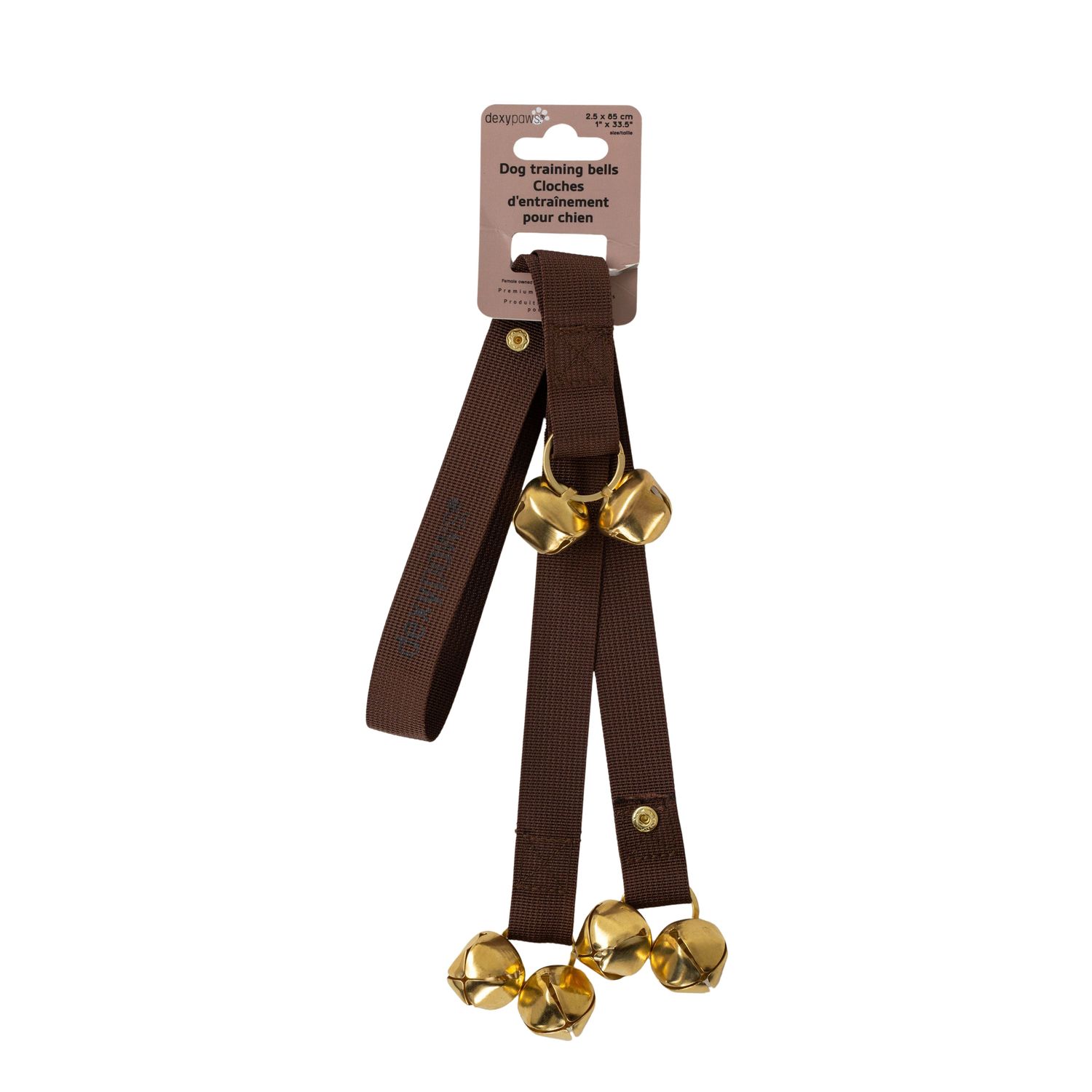 DEXYPAWS - Training Bells, Colour: Espresso, Length: 115cm