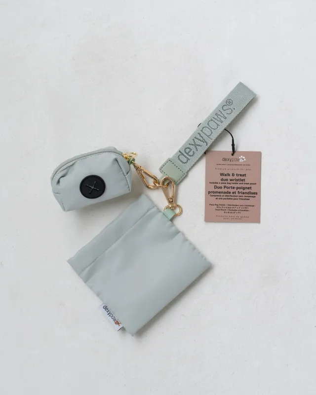 DEXYPAWS - Sage Green Dual Pouch Wristlet