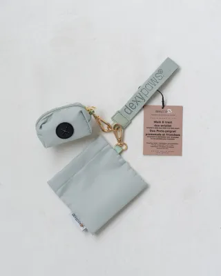 DEXYPAWS - Sage Green Dual Pouch Wristlet