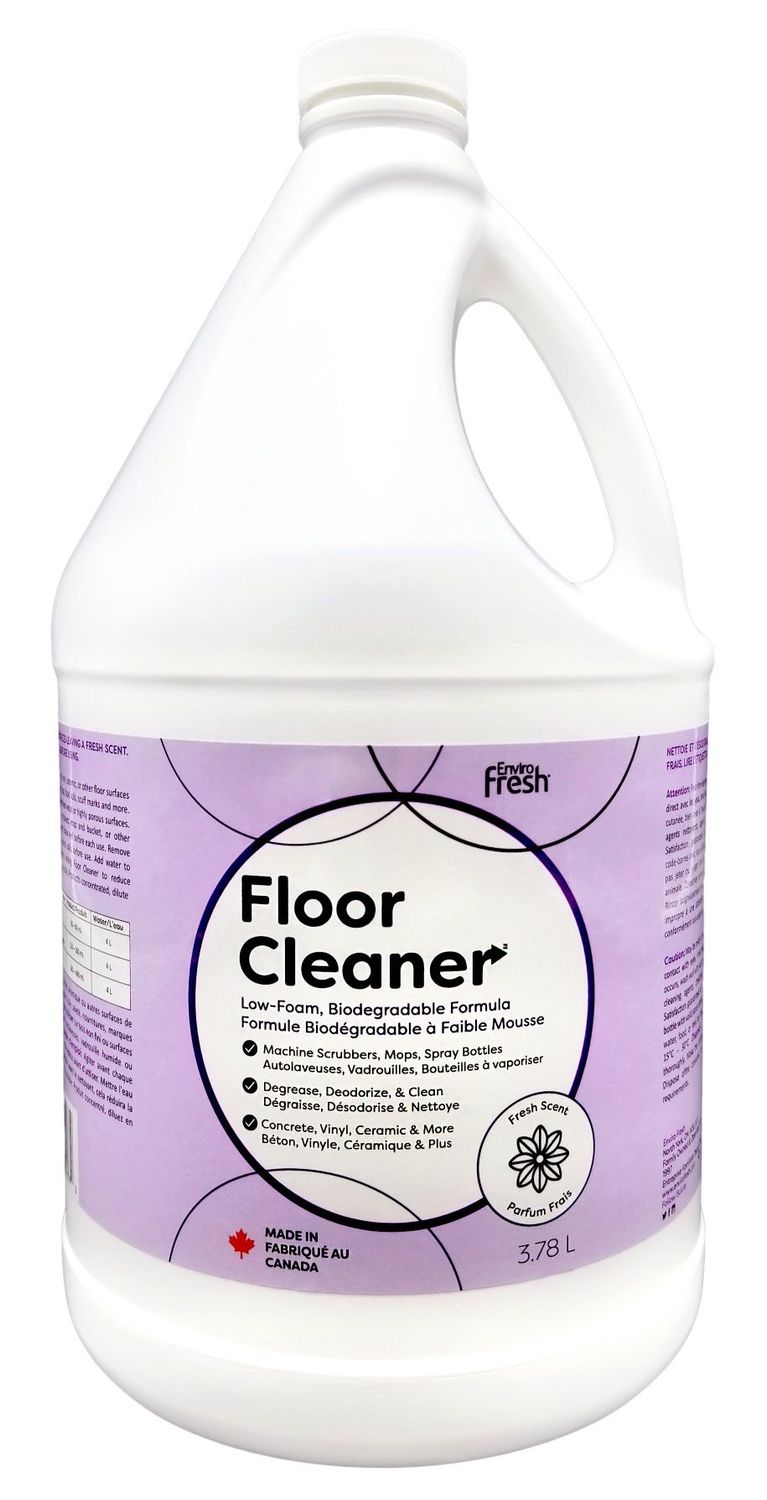 ENVIROFRESH - Low-Foam Biodegradable Floor Cleaner, Size: 3.78 Liters