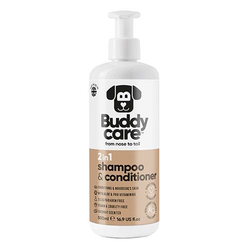 BUDDY CARE - 2-in-1 Coconut Dog Shampoo &amp; Conditioner, Size: 16.9 FL oz.