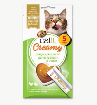CATIT - Grain-Free Creamy Lickable Chicken &amp; Duck Cat Treats