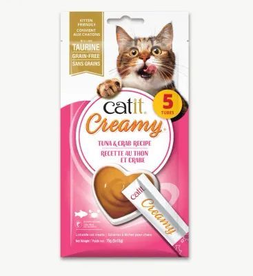 CATIT - Grain-Free Creamy Lickable Tuna &amp; Crab Cat Treats