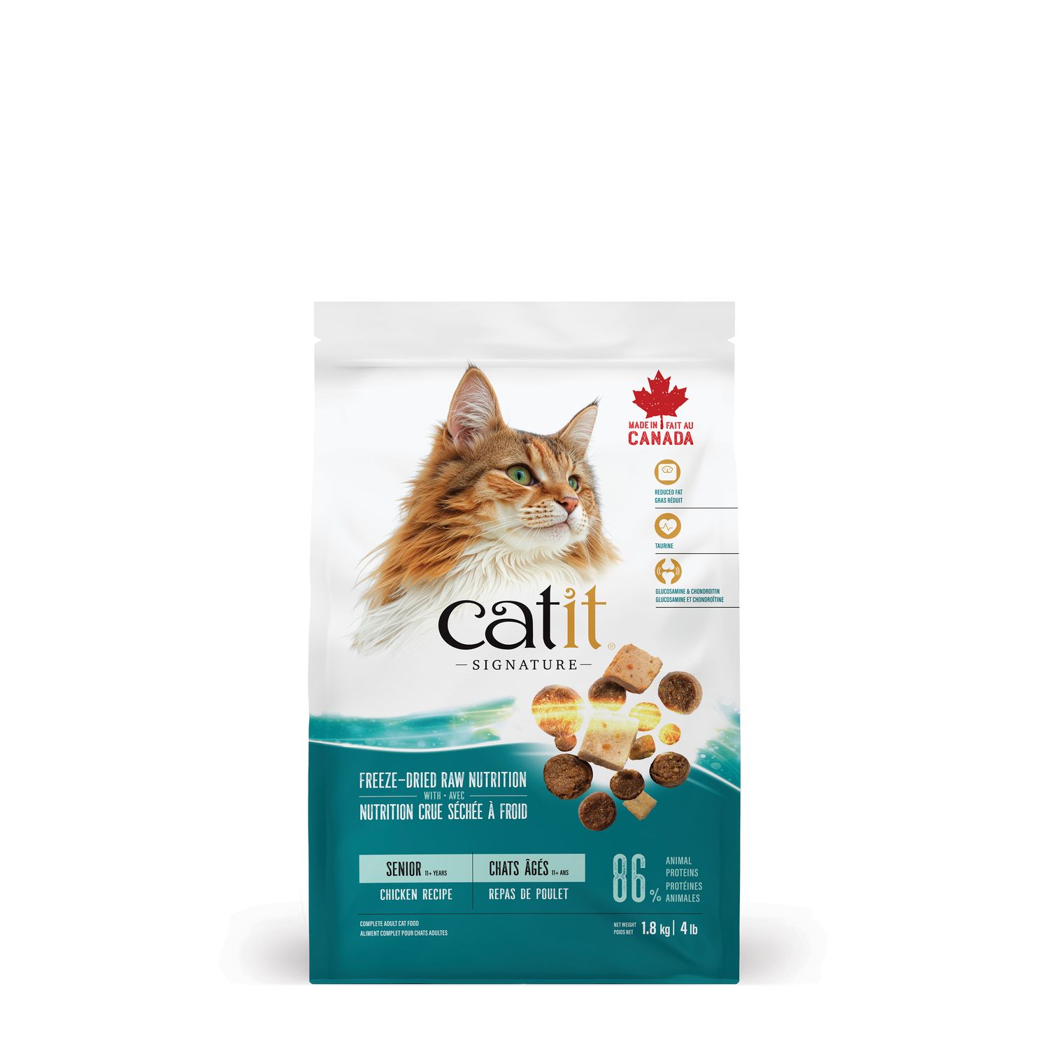 CATIT - Signature Senior Cat Dry Food Chicken Recipe, Size: 1.8kg