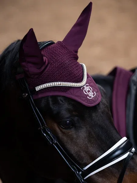 PS OF SWEDEN - Diamond Quilt Ear Bonnet Plum