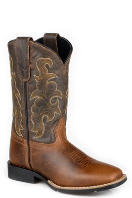 ROPER - Burnished Brown Leather Vamp Gabriel Cowboy Boots