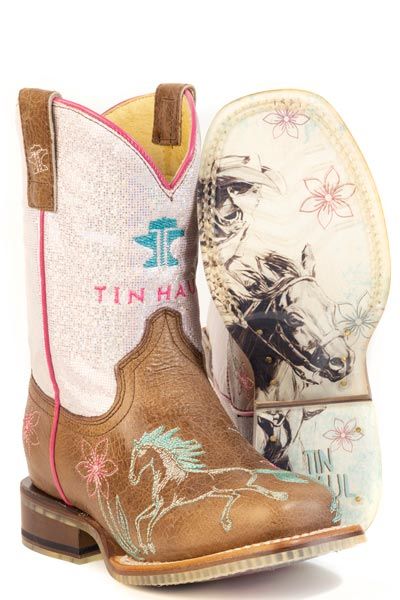 TIN HAUL - Cowgirls Don't Horse Around Square Toe Western Boots