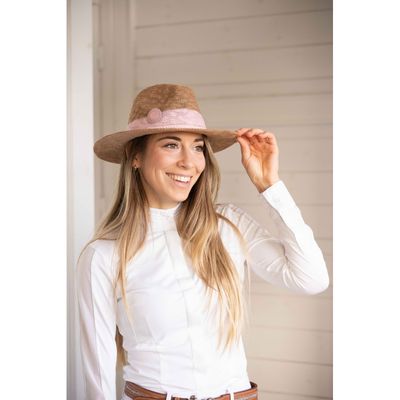 PENELOPE - Rafia Hat Beige/Pink