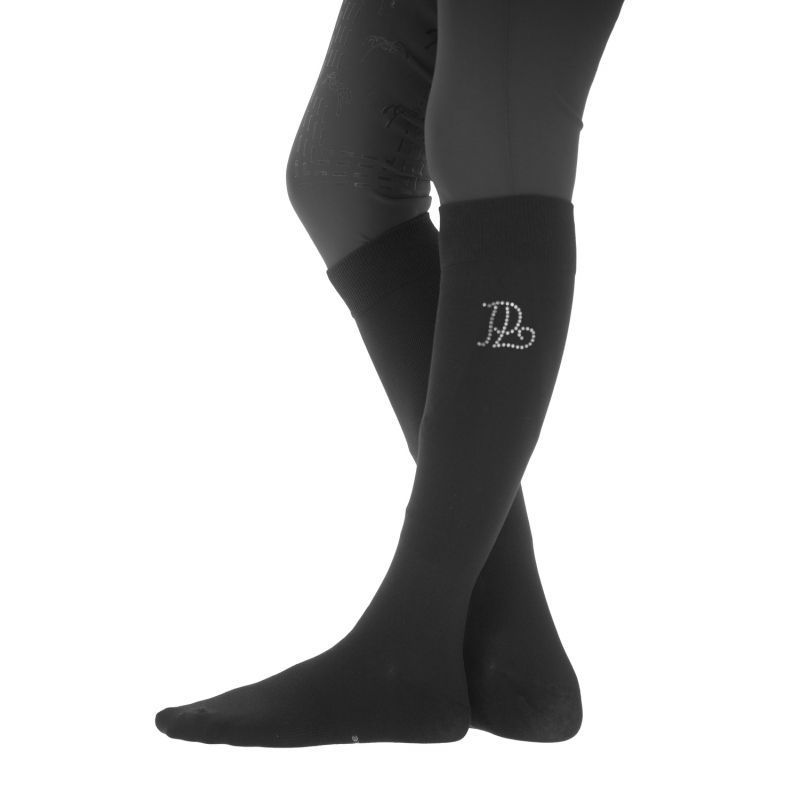 PENELOPE - Luxe Strass Riding Socks Black