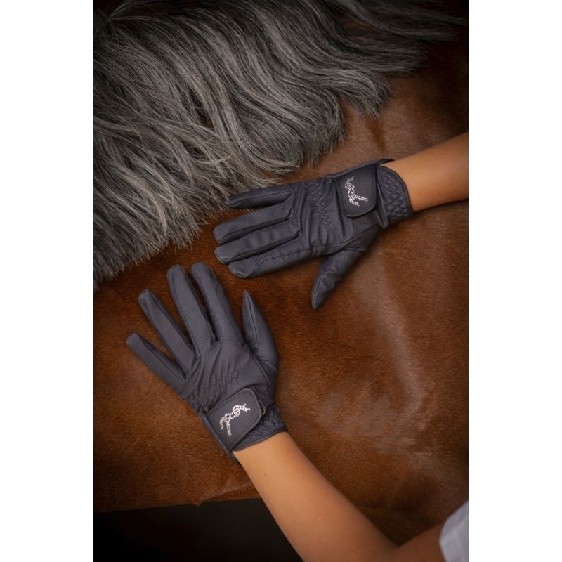 PENELOPE - EDEN Prisma Strass Gloves Black