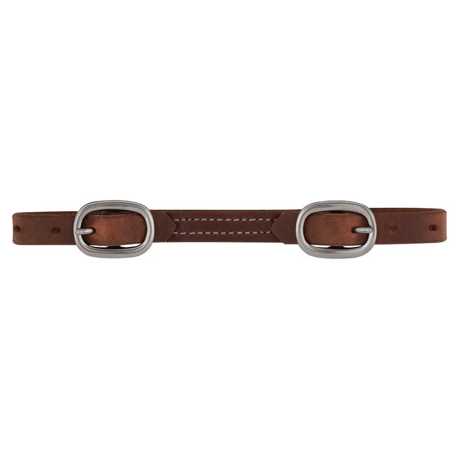WEAVER - Oiled Hermann Oak Harness Leather Curb Strap, Type: Flat