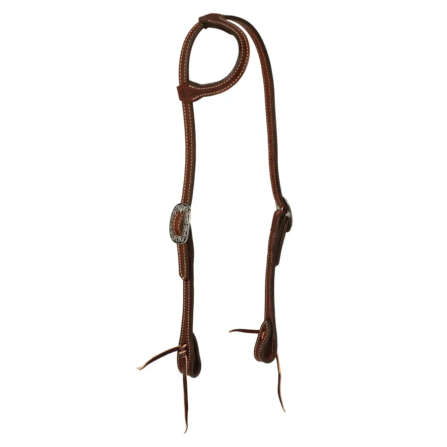WEAVER - Basin Cowboy Western Leather Headstall, Type: Oreille