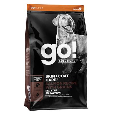 PETCUREAN - GO! Skin + Coat Large Breed Puppy Salmon Dry Dog Food with Grains