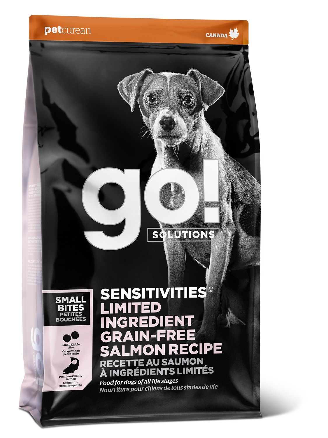 PETCUREAN - GO! Sensitivities Small Bites Salmon Grain-Free Limited Ingredient, Size: 6lbs