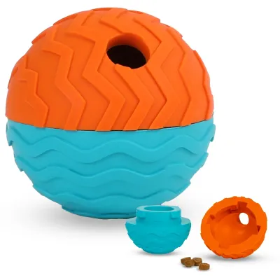 BRIGHTKINS - 2-Piece Textured Ball Treat Dispenser
