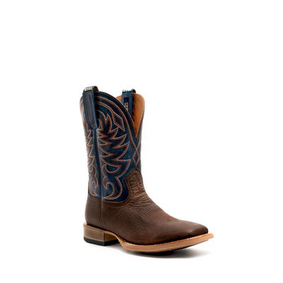 HYER - Broad Square Clyde EE Blue Rumble Western Boot