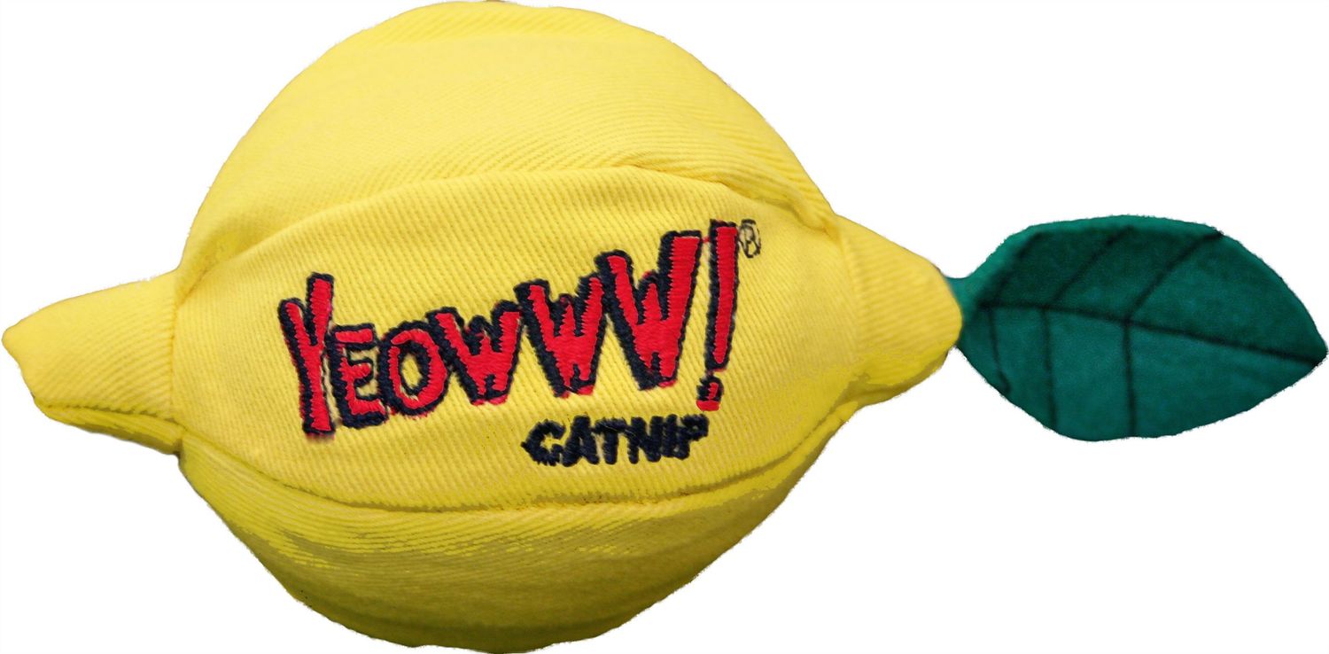 DUCKY WORLD - Fruits Collection Yeowww! Catnip Cat Toy, Colour: Citron