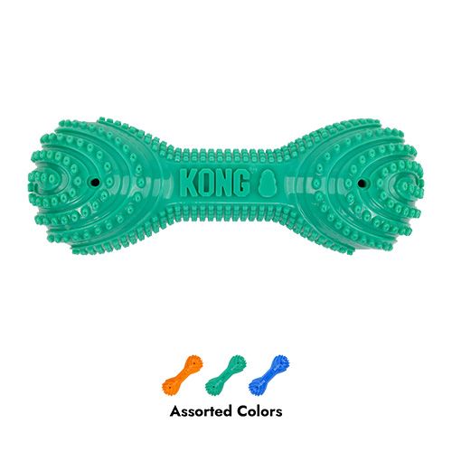 KONG - Assorted CoreStrength Durable Dumbbell Dog Toy, Colour: Assortis