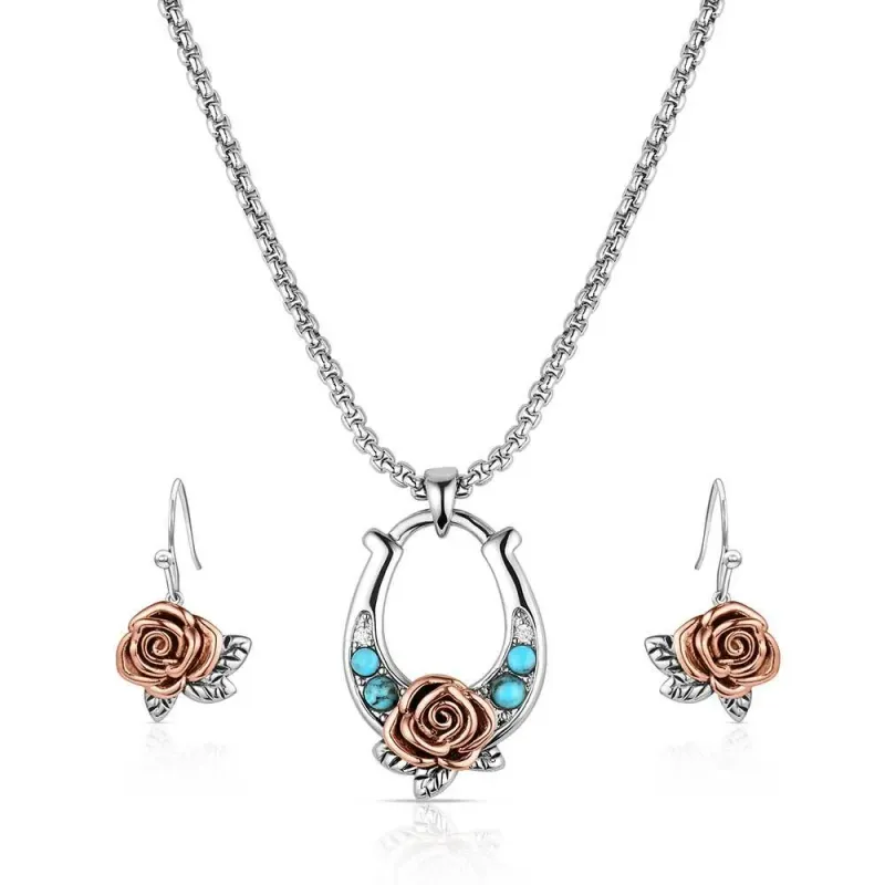 MONTANA SILVERSMITHS - Ride for the Roses Jewelry Set
