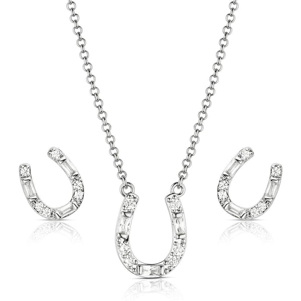 MONTANA SILVERSMITHS - Lucky Stride Horseshoe Jewelry Set