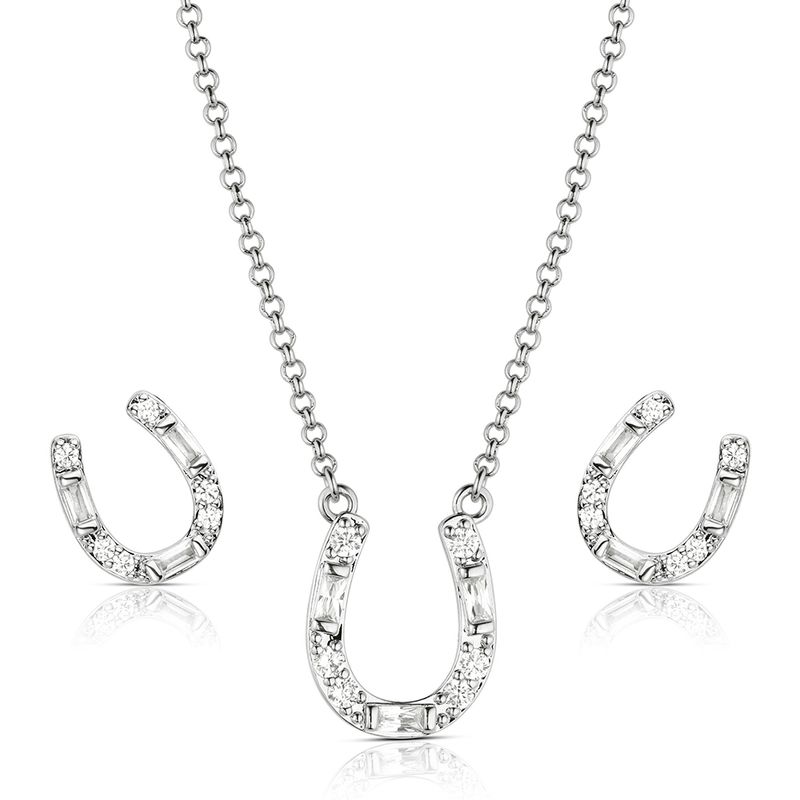 MONTANA SILVERSMITHS - Lucky Stride Horseshoe Jewelry Set