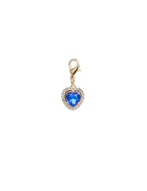 LUXY CHARMS - Heart Gemstones with Crystal Trim
