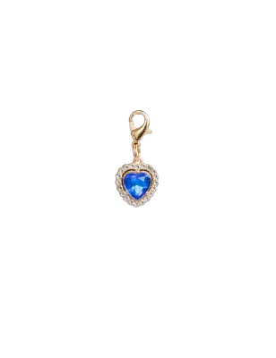 LUXY CHARMS - Heart Gemstones with Crystal Trim