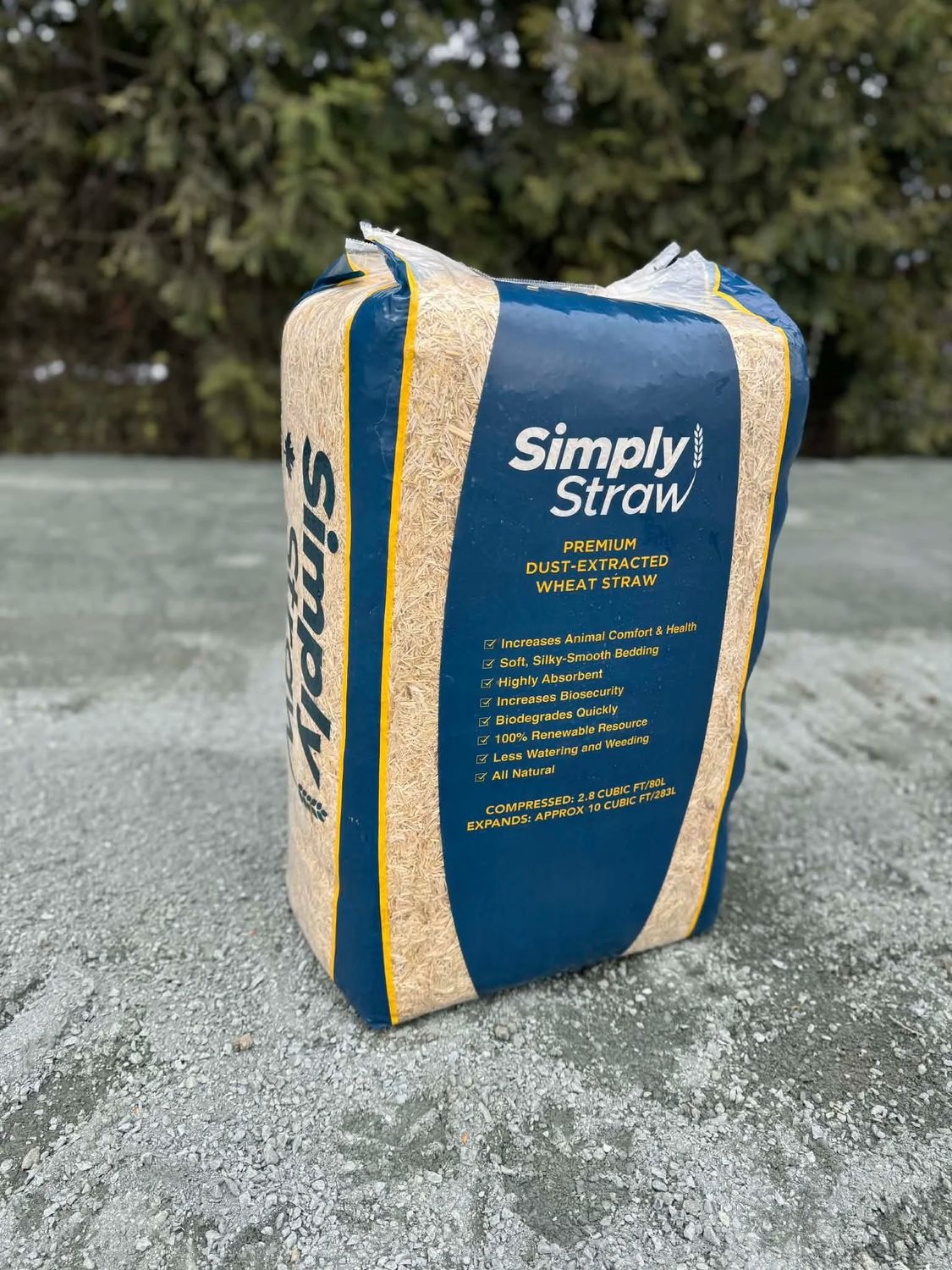 SIMPLY STRAW - Premium Dust-Extracted Straw Bedding, Size: 2.8 P.Cube