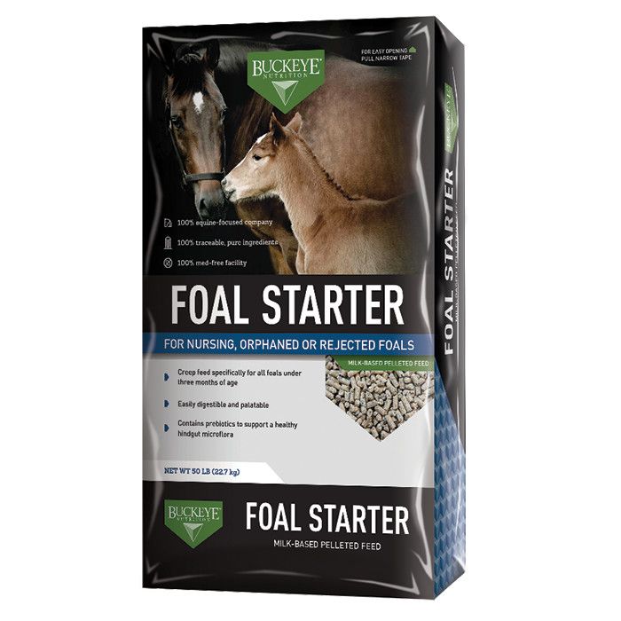 BUCKEYE - Foal Starter Milk Based Pellet, Net Weight: 22.7kg