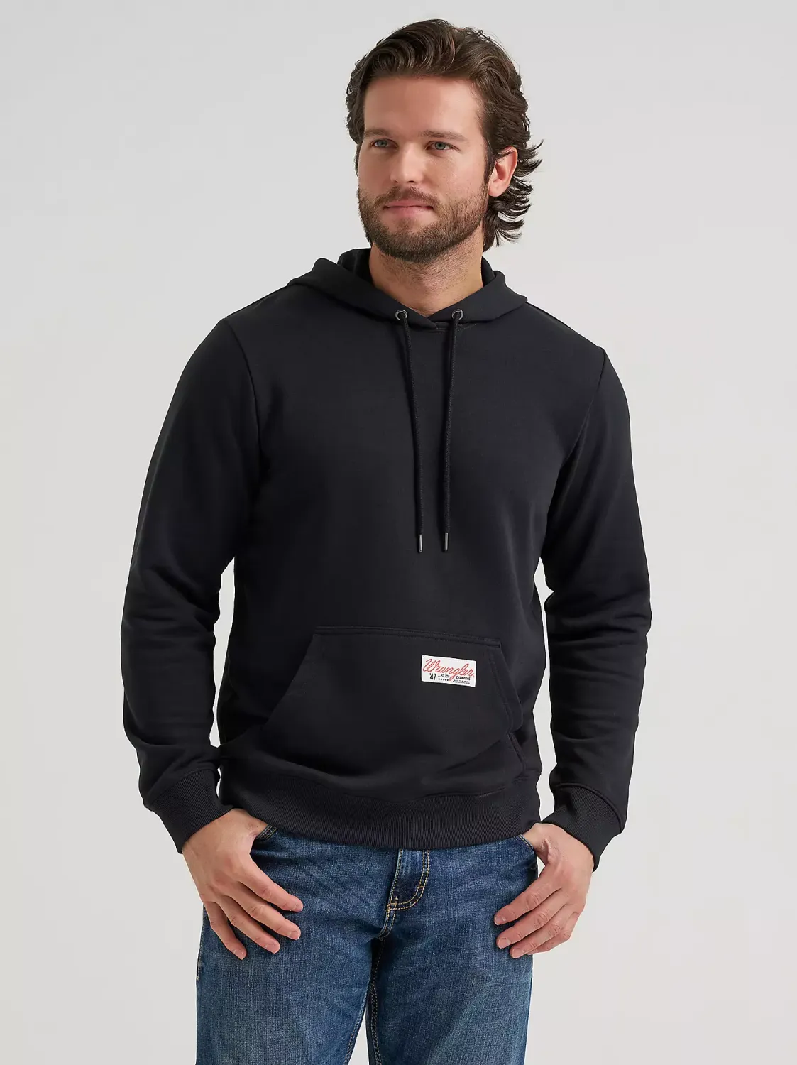 WRANGLER - Fit For Champions Jet Black Pullover Hoodie