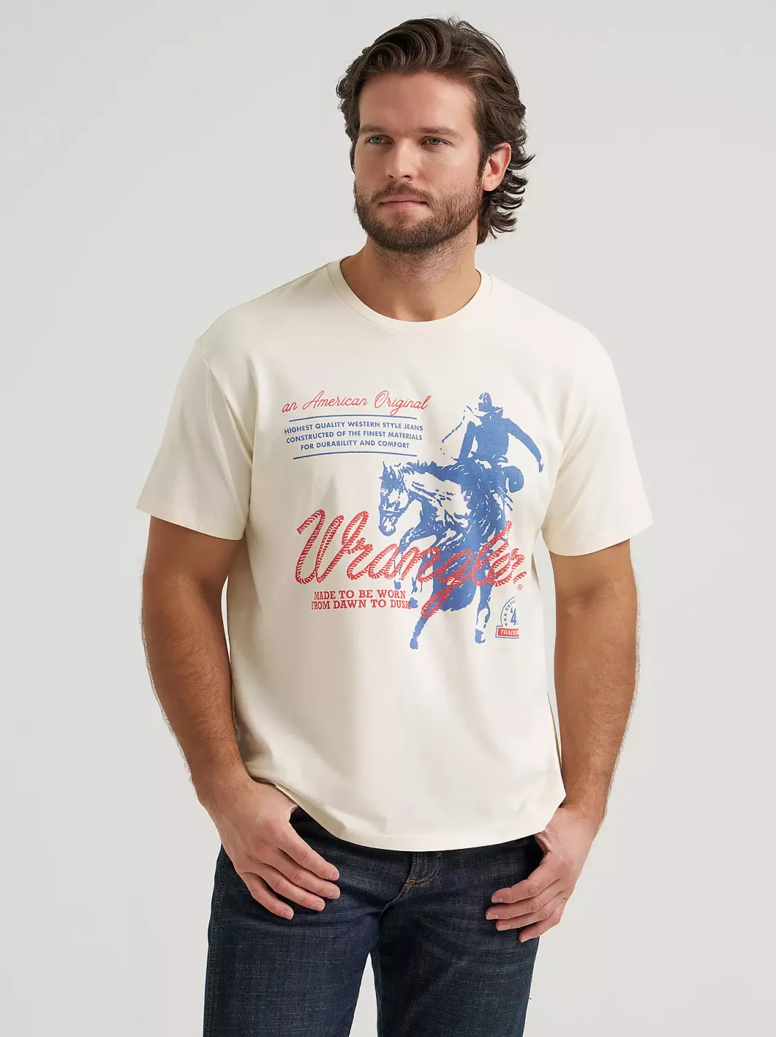 WRANGLER - Cursive Cowboy Vintage Fit Back Graphic T-Shirt