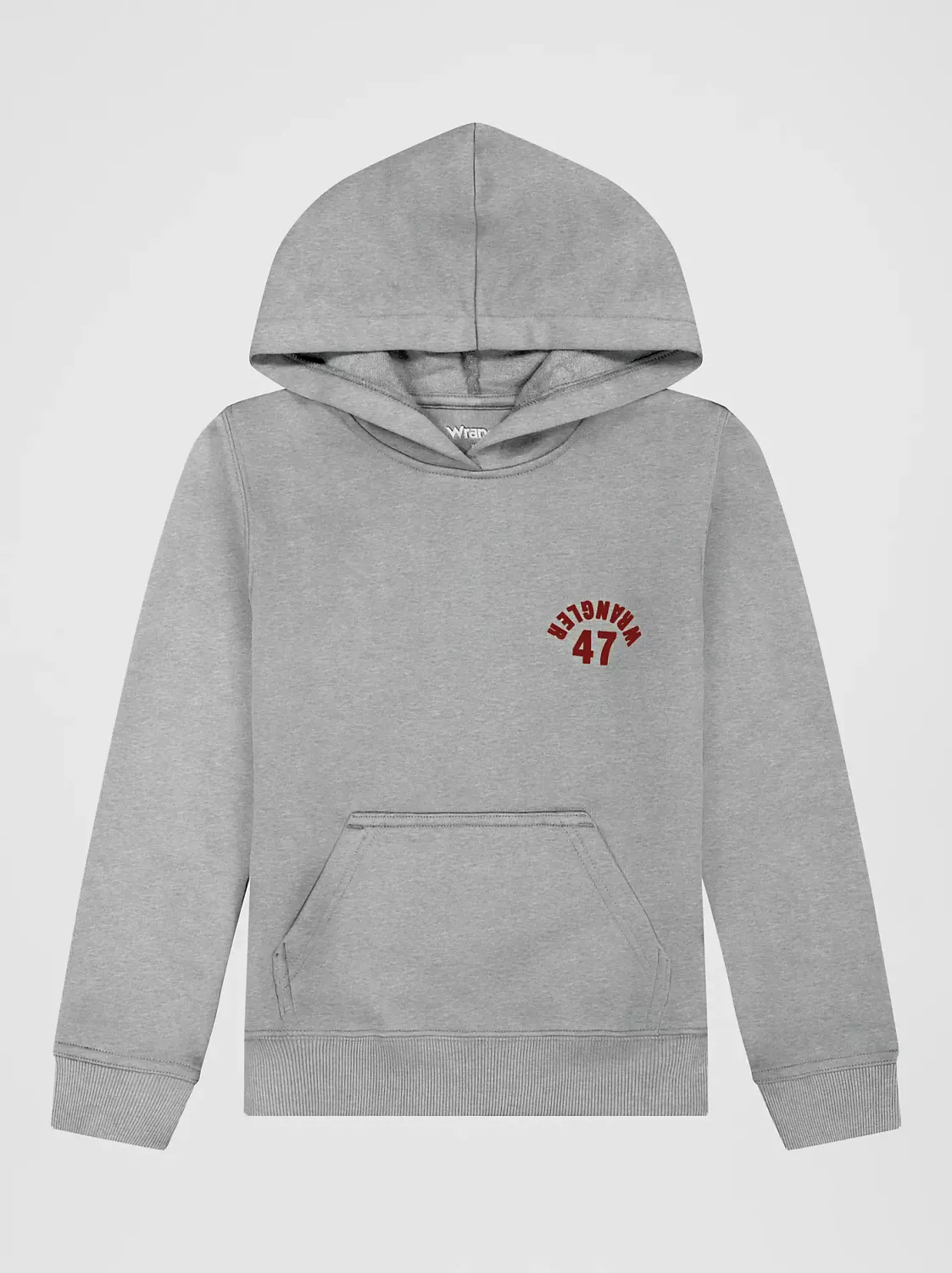 WRANGLER - Boy's 47 Logo Pullover Grey Mele Hoodie