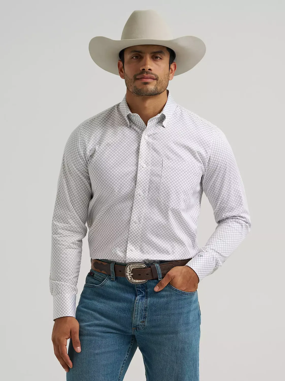 WRANGLER - Cody Johnson One Pocket Button Down Barbed Wire Shirt