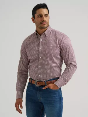 WRANGLER - Cody Johnson One Pocket Button Down Shirt Wine Clover