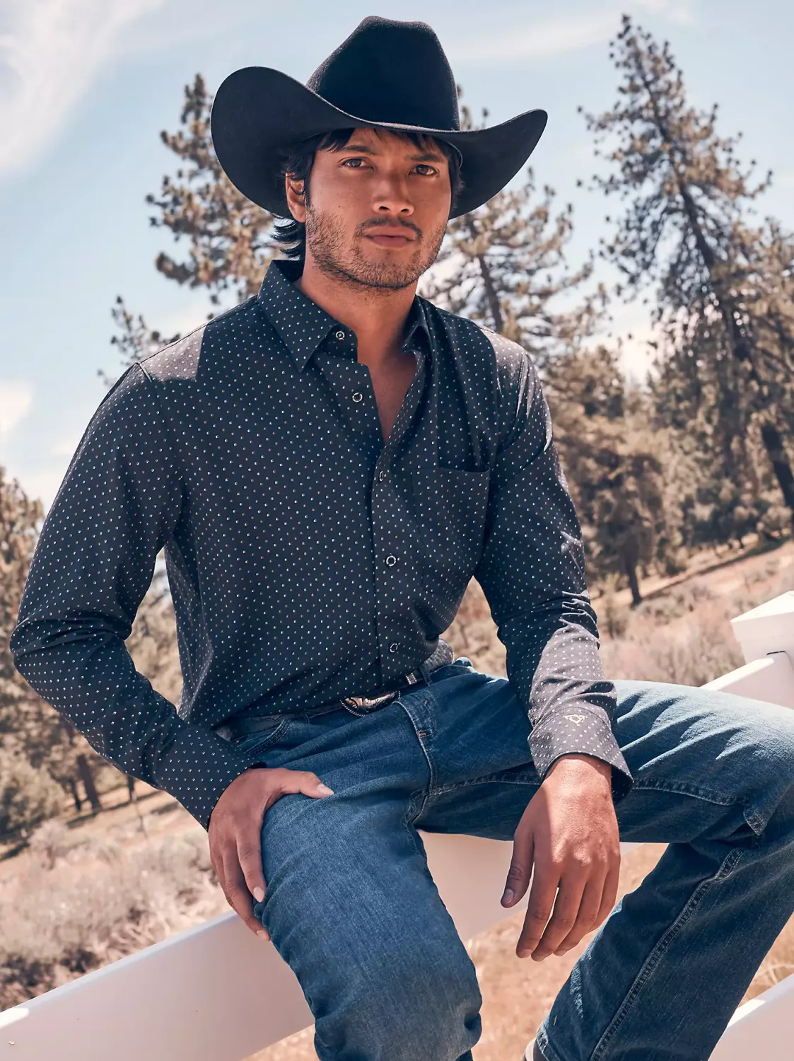 WRANGLER - Cody Johnson Performance Button Down D Spots Shirt
