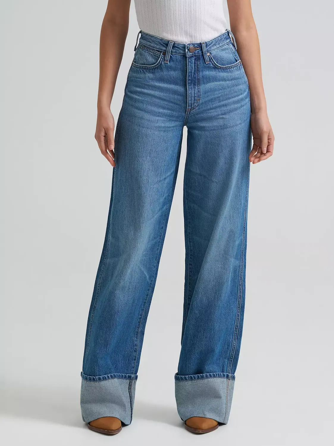 WRANGLER - Milena Retro Bailey High Rise Wide Leg Cuffed Jean