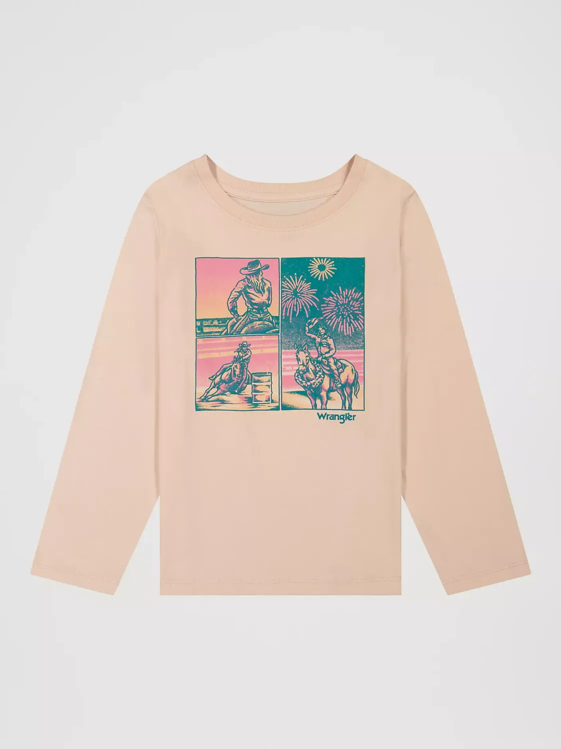 WRANGLER - Girl's Long Sleeve Horse Portrait Graphic Tee