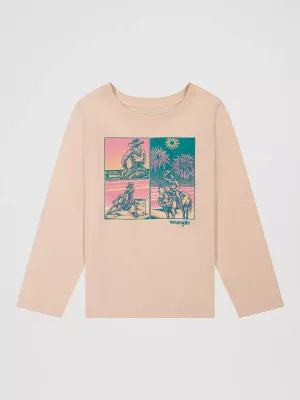 WRANGLER - Girl's Long Sleeve Horse Portrait Graphic Tee