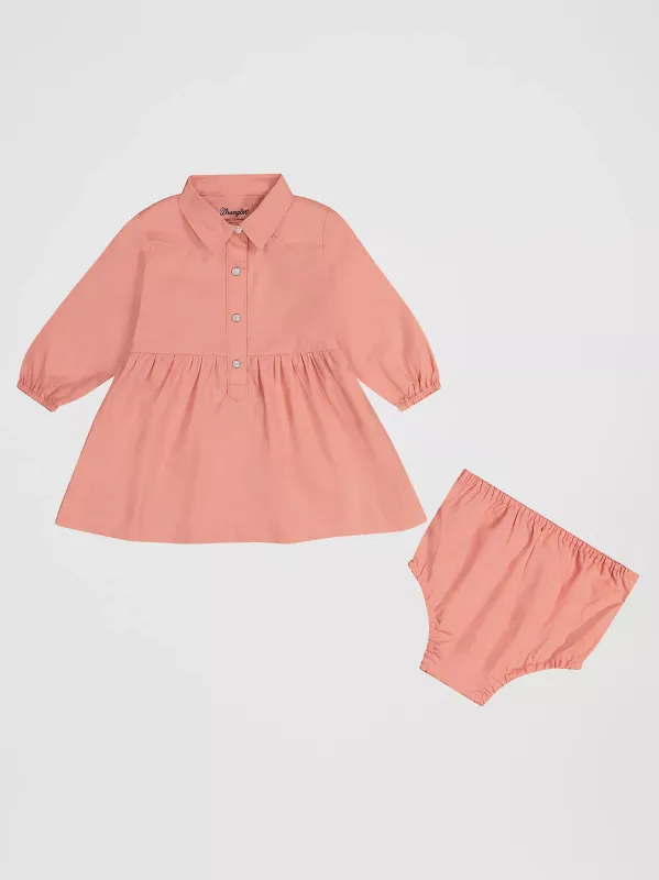 WRANGLER - Little Girl's Long Sleeve Western Snap Dress