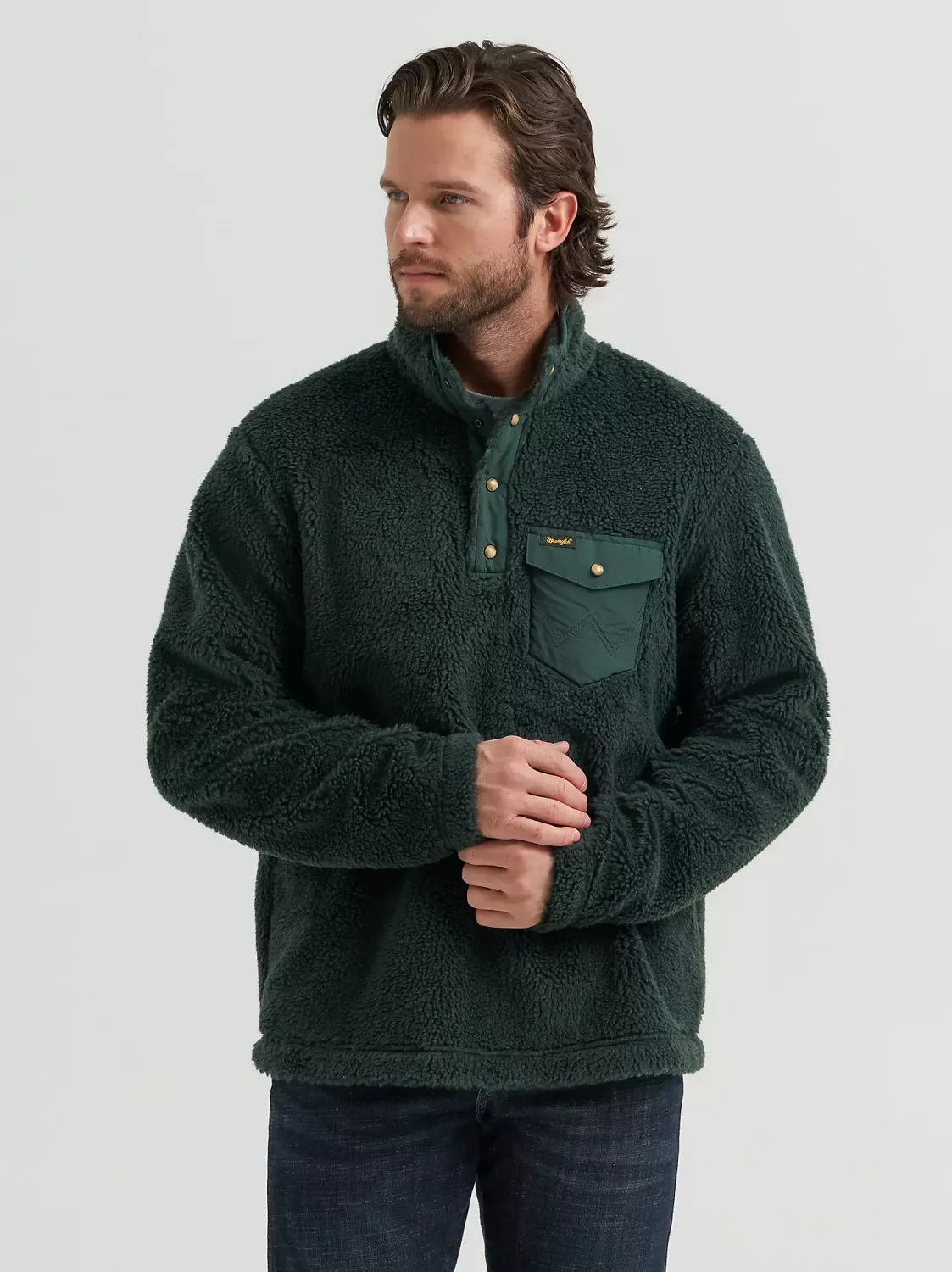WRANGLER - Hay Away Sherpa Quarter Snap Pullover