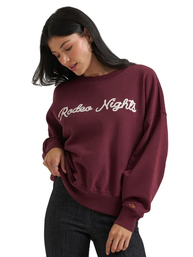 WRANGLER - Lainey Wilson Rodeo Nights Burgundy Sweater