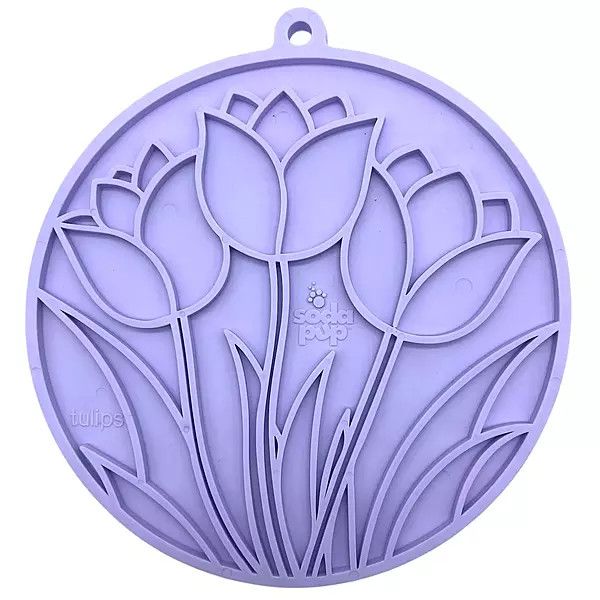 SODAPUP - Tulip Design eMat w/ Suction Cups, Colour: Lilac
