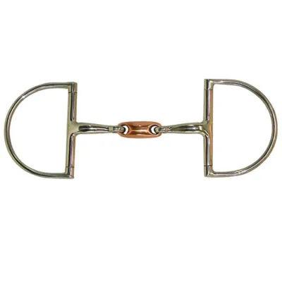 CORONET - Large Dee Ring Snaffle with Copper Oval Link