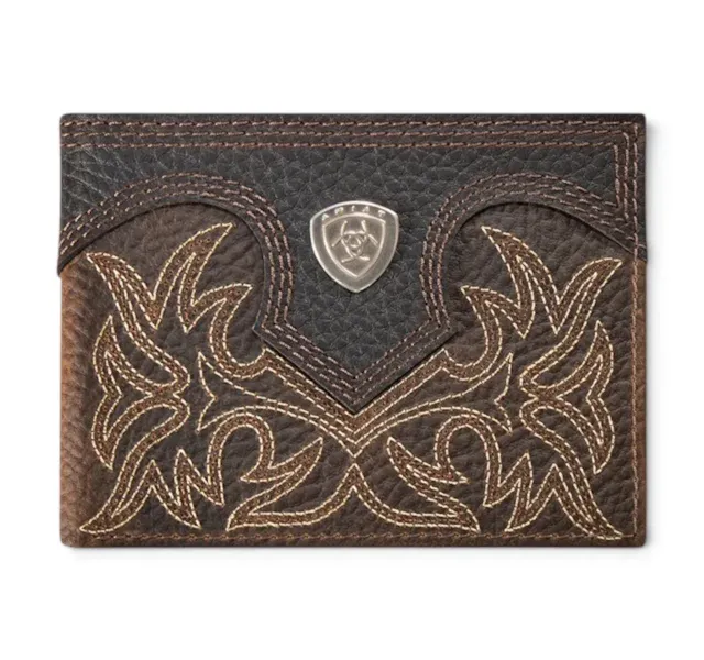 ARIAT - Brown Leather Boot Stitch Wallet