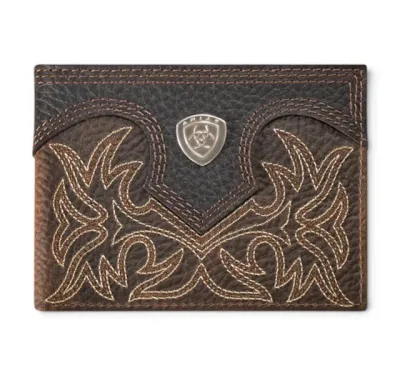 ARIAT - Brown Leather Boot Stitch Wallet