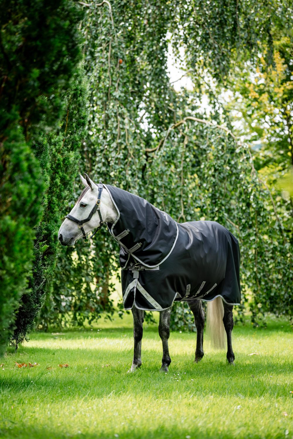 HORSEWARE - Amigo 1200D Plus Turnout 0g Black/Titanium Gray &amp; Silver
