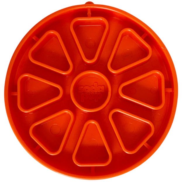 SODAPUP - Citrus Softie eTray Shallow Slow Feeder Dog Bowl, Colour: Orange