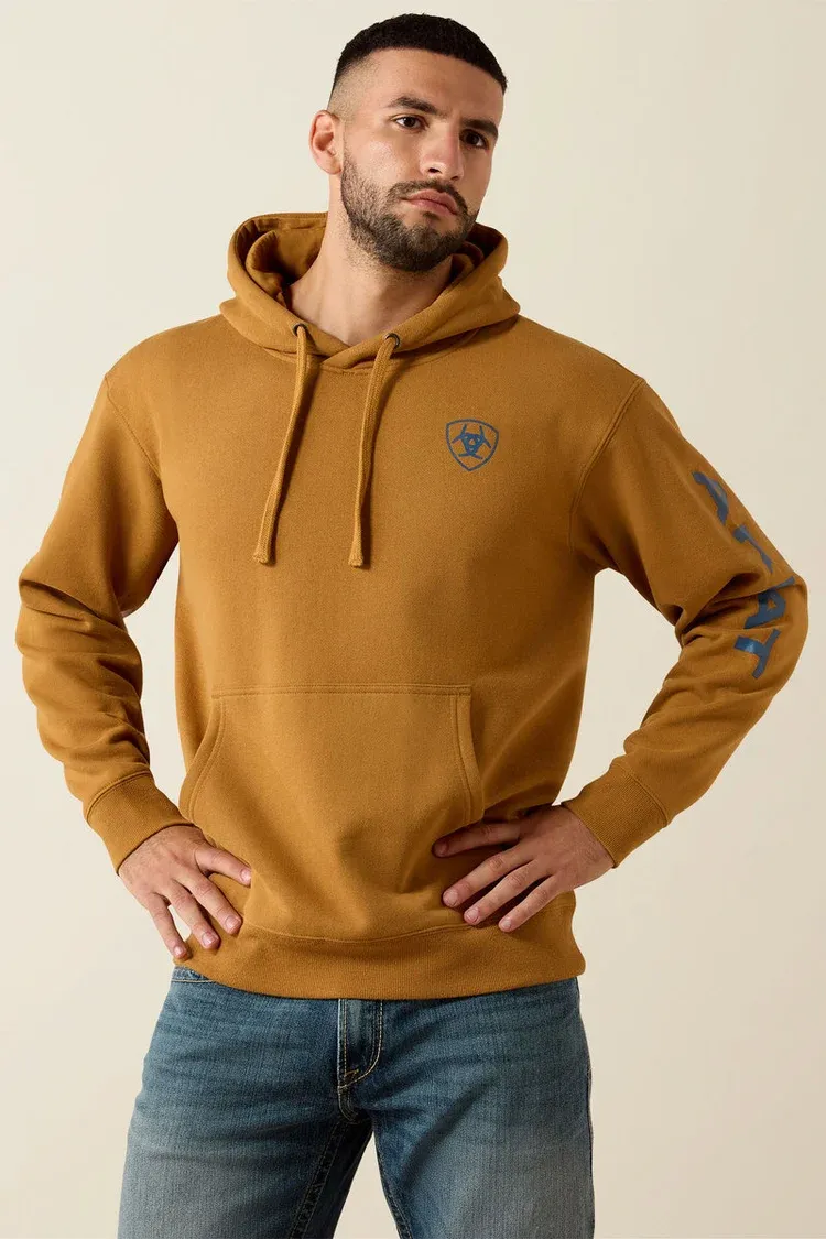 ARIAT - Bone Brown Logo Hoodie