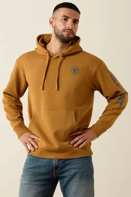 ARIAT - Bone Brown Logo Hoodie